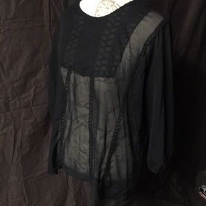 Thyme and honey sheer Half sleeve blouse